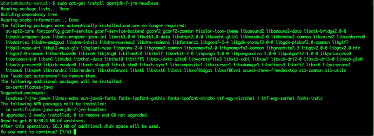 sudo apt get install openjdk 7 jre