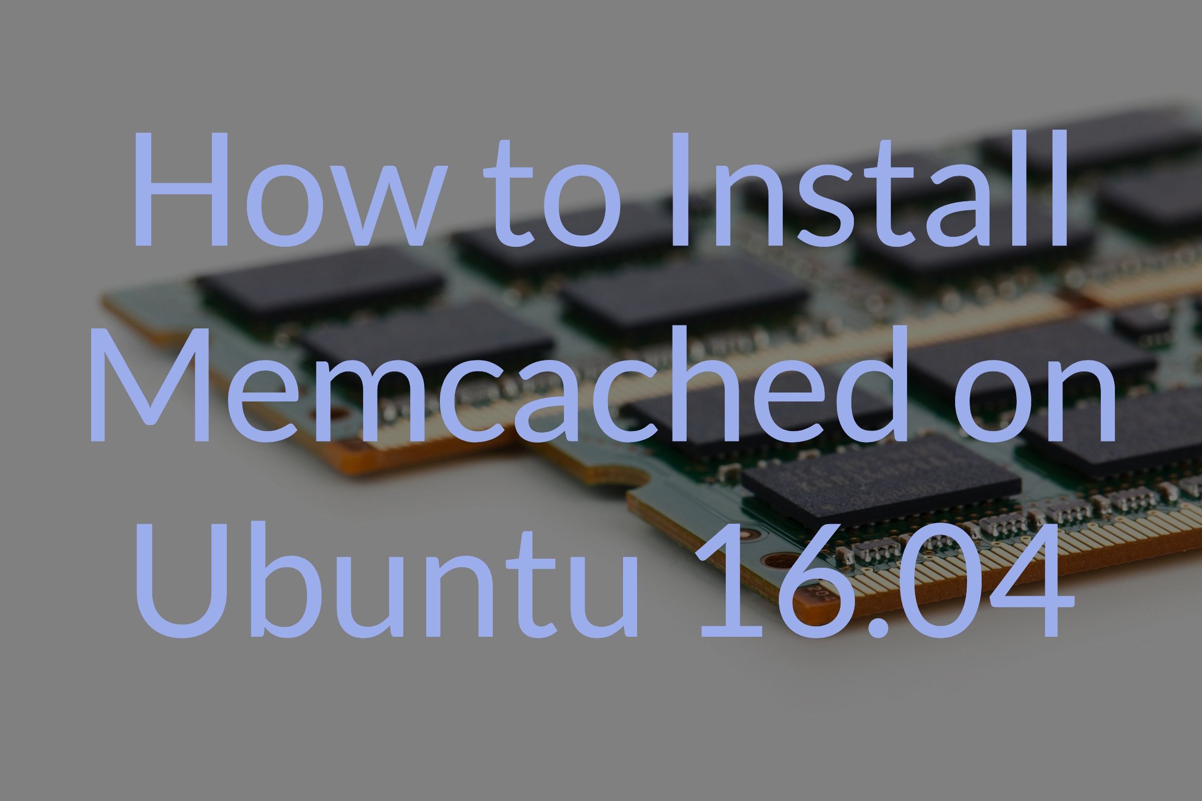 Как установить memcached на ubuntu