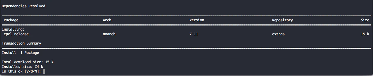 yum install epel-release